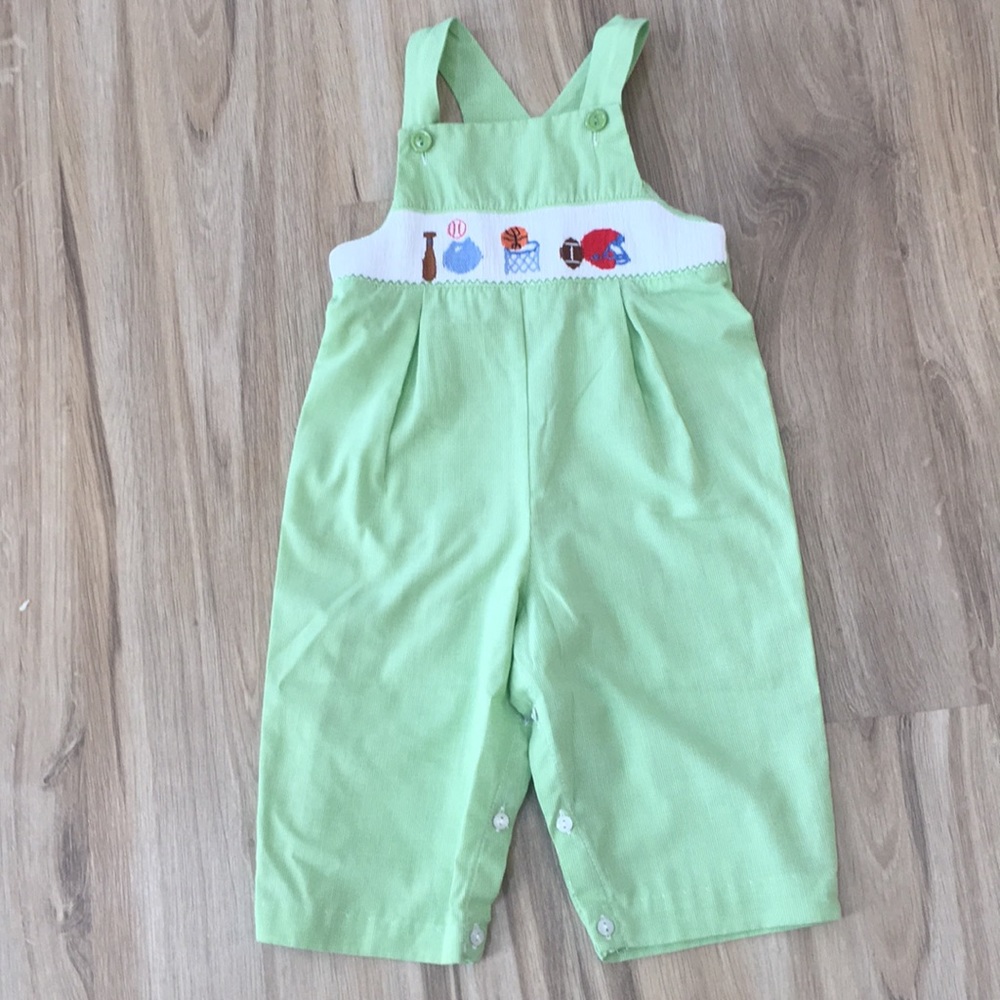 Silly Goose hand smocked sports themed size 18m
